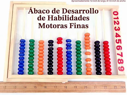 Vista 9 de MAGIKON Marco de números de madera para contar, ábaco de 10 filas para niños que aprenden matemáticas (11-1/2 pulgadas) Wood, 11.5in, 10 rows, 100