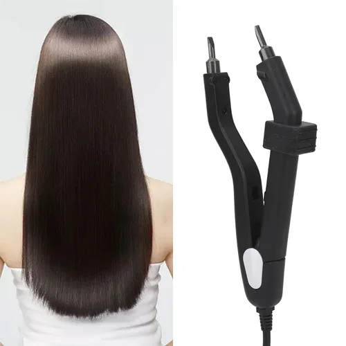 Vista 9 de Sonew Fusion - Herramienta de extensiones de cabello, varita profesional de conexión de hierro térmico para extensiones de cabello, 100-240 V