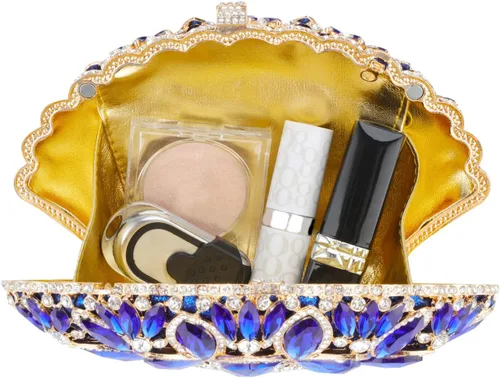 Vista 3 de Evevictor Bolso de mano, bolso de noche, bolsa de dinero pequeña con diamantes de imitación para cóctel, graduación, boda, fecha