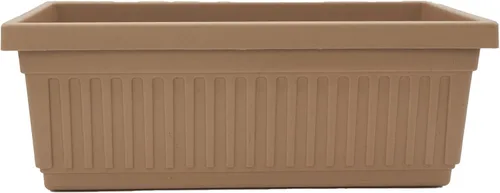 Vista 18 de The HC Companies Macetero veneciano de 18 pulgadas con tapón de drenaje, macetas de plástico ligero resistente a los rayos UV para interiores y Negro