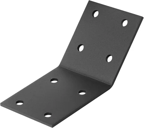 Vista 3 de 10 placas de soporte de ángulo de 45 grados en el interior de 2-1/2 pulgadas, 1/8 pulgadas de grosor para madera