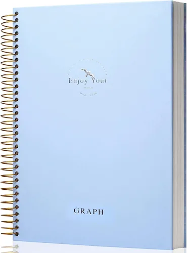Vista 14 de FLYING EAGLE Cuaderno de gráficos grande de 8.5 x 11 pulgadas, cuadrícula gráfica en espiral, 210 páginas, cuaderno gráfico de tapa dura, cuaderno
