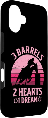 Vista 3 de iPhone 16 3 Barrels 2 Hearts 1 Dream Barrel Racer Barrel Racing Rodeo Case