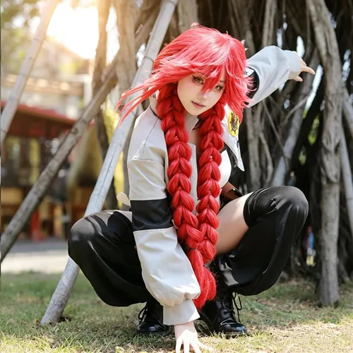 Vista 3 de Gachiakuta Riyo - Disfraz de cosplay para mujer, chaqueta gris, pantalones gris b