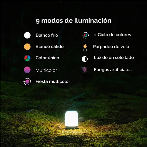 Vista 6 de BioLite Alpenglow Linterna USB multicolor con batería recargable y puerto de carga, AlpenGlow 500