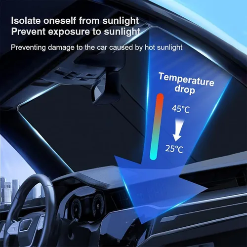Vista 4 de Car Windshield Sunshade for Honda HR-V 2023 2024 2025, Blocks Heat UV Rays for Trucks SUVs, Reflective Sun Screen Protector Interior Cooler