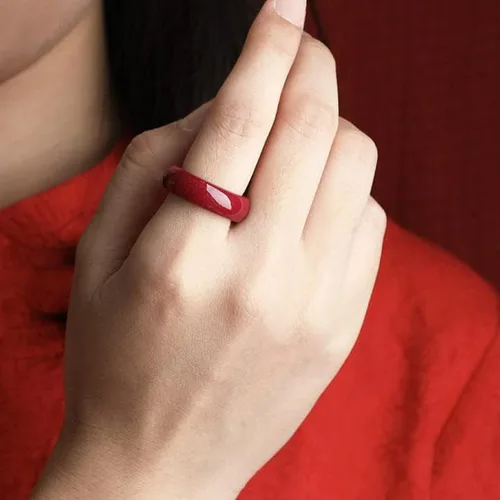 Vista 5 de Dosurgorn FengShui - Anillo de cinabrio de Feng Shui para hombres y mujeres, anillo de Feng Shui para riqueza y protección, amuleto de dinero