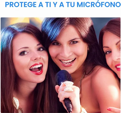 Vista 6 de 120 piezas (60 pares) Fundas desechables para micrófono no tejidas, cubiertas de micrófono envueltas individualmente para cubiertas de micrófono