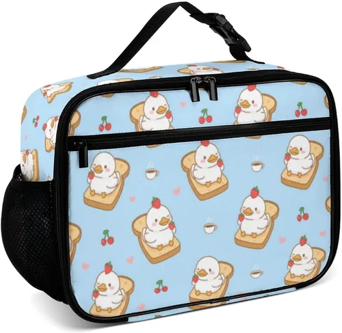 Vista 12 de Lonchera reutilizable con diseño de flores de hibisco blanco, bolsa de almuerzo aislada, lonchera para comida y alimentos, bolsa de mano