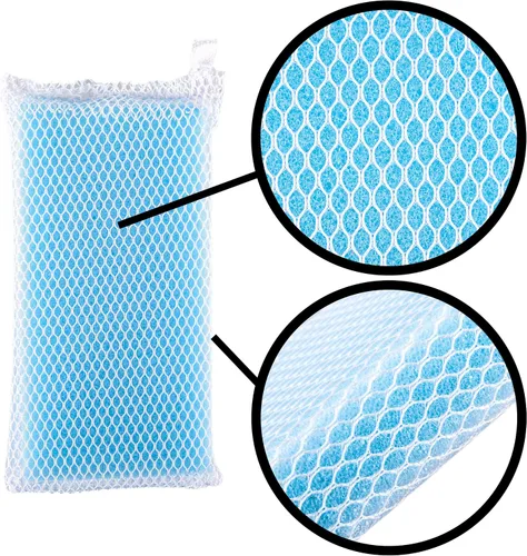 Vista 3 de Esponja de malla suave para lavar platos, de secado rápido, resistente al olor, limpieza suave para cocina, platos, limpieza del hogar, sartenes
