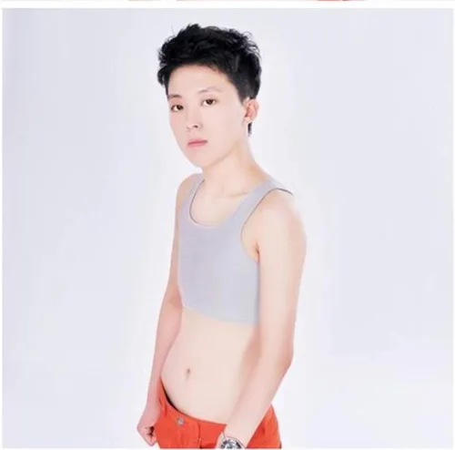 Vista 4 de BaronHong Carpeta de compresión plana transpirable para Tomboy Trans Lesbian