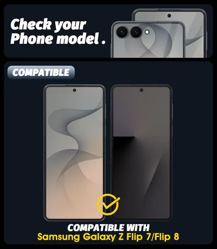 Vista 2 de Orzero (3 juegos de 12 paquetes de protectores de pantalla compatibles con Samsung Galaxy Z Flip 8/Flip 7, protector de pantalla con TPU suave
