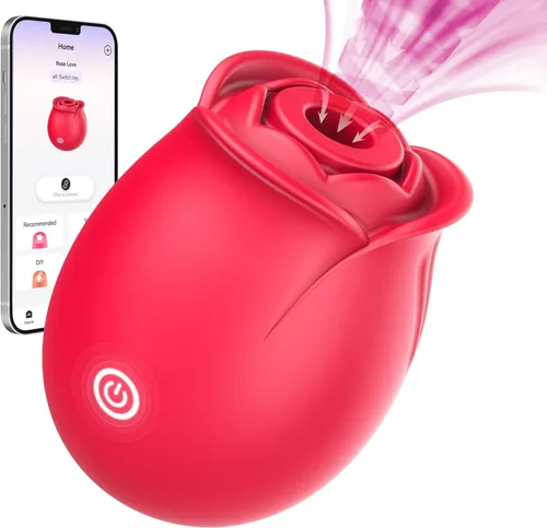 Vista 12 de Juguetes Sexuales Vibrador Dildo Rosa - Juguetes para Adultos Mejorados con 5 Modos de Succión y Vibración para Mujeres Clítoris Pezón, Juguete