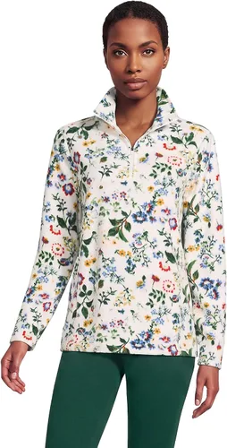Vista 19 de Lands' End - Sudadera de vellón con cremallera de un cuarto, para todo tipo de clima Camello claro/marrón jengibre rico