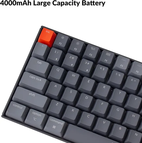 Vista 6 de Keychron K4 Teclado mecánico inalámbrico Bluetooth 51con cable USB compacto 96 diseño 100 teclas teclado de computadora Gateron G Pro interruptor