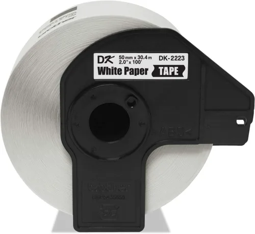 Vista 2 de Brother Cinta de papel blanco de longitud continua de impresora (DK2223) 1.969 in x 30,4 meses