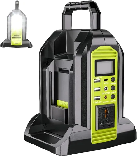 Vista 11 de Inversor de corriente de 350 W compatible con batería Ryobi de 40 V, 4 puertos CC 40 V a CA de 110 ~ 120 V, inversor de batería de onda sinusoidal