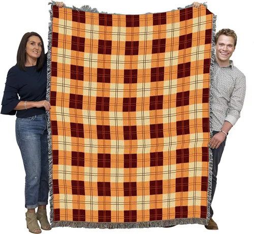 Vista 12 de Pure Country Weavers - Manta a cuadros Black Watch Tartan - Tapicería de regalo tejida con patrones, de algodón - Fabricada en Estados Unidos (72x54)