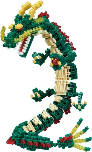 Vista 4 de nanoblock - Animales fantásticos - Dragón (renovación), kit de construcción de la serie Advanced Hobby