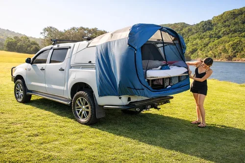 Vista 8 de DAC DA2 Tienda de campaña de tamaño completo para caja de camioneta con tapa - Compatible con Ford F-150, Chevy Silverado, Toyota Tundra, Tacoma