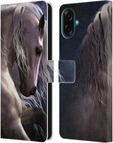 Vista 398 de Head Case Designs Officially Licensed Laurie Prindle A Morgan Christmas Western Stallion Leather Wallet Case Compatible with Samsung Galaxy A07 4G