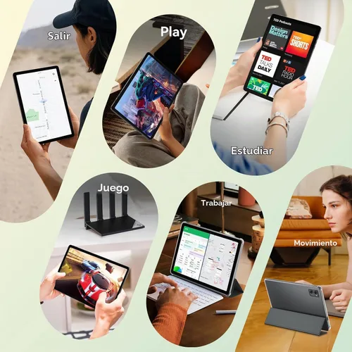 Vista 8 de Tableta, tableta Android 16 2026 con teclado y mouse, tabletas de 10 pulgadas, 24 GB de RAM 256 GB de ROM (expansión de 2 TB), juegos Octa-Core
