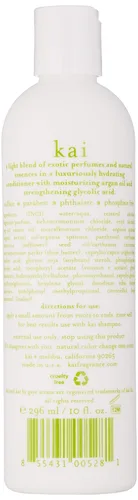 Vista 2 de kai Acondicionador, 10 onzas líquidas, acondicionador vegano para cabello infundido con aceite de argán para un cabello sedoso y sin encrespamiento.