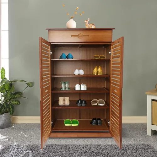 Vista 3 de YIYIBYUS Gabinete de zapatos,Gabinete de almacenamiento de zapatos con puertas,Organizador de zapatos