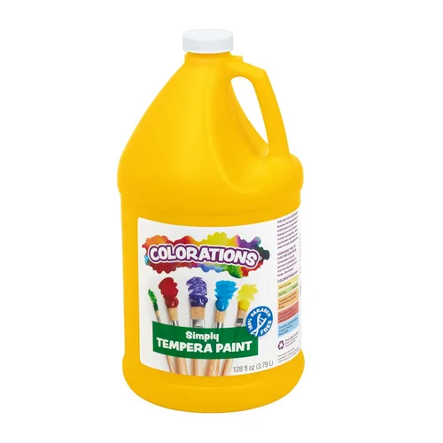 Vista 17 de Colorations Pintura de témpera simple sin parabenos para niños, juego de 11 galones, pintura vibrante para póster y aula, fabricada en Estados