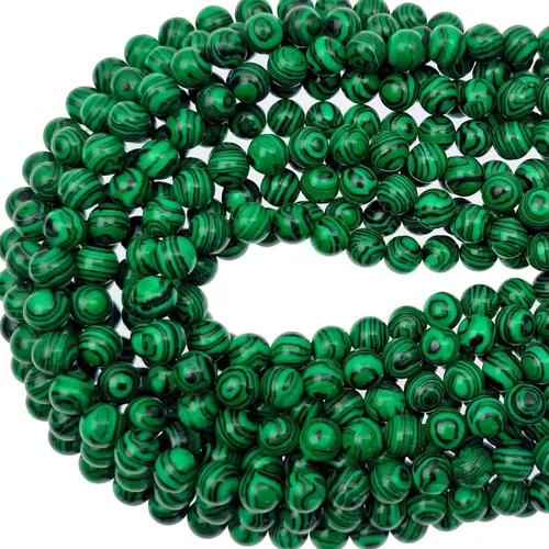 Vista 27 de Cuentas de ágata de pavo real natural de 0.236 in, cuentas redondas lisas de materiales de bricolaje, pulsera, collar, aretes, fabricación de joyas