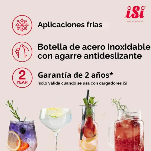 Vista 5 de iSi North America Cargadores de sifón de soda de CO2, 0.30 oz de dióxido de carbono, compatible con Classic SodaMaker y sifón de soda de acero