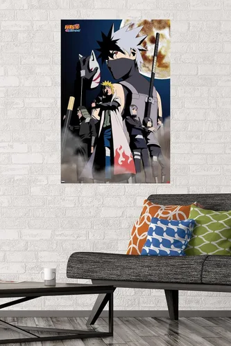 Vista 2 de Naruto Shippuden - Póster de pared Kakashi Key Art, 34 pulgadas de largo x 22.4 pulgadas de ancho, versión sin marco