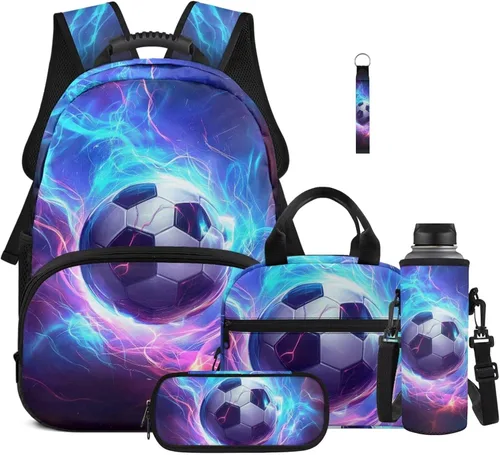 Vista 28 de Bulopur Eagle American Flag Print Kids Backpack Boys Elementary School 17 Inch Bookbag With Lunch Bag Water Bottle Holder Keychain Pencil Case 5