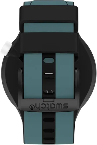 Vista 6 de Swatch Reloj de cuarzo biocerámico grande y audaz, Negro