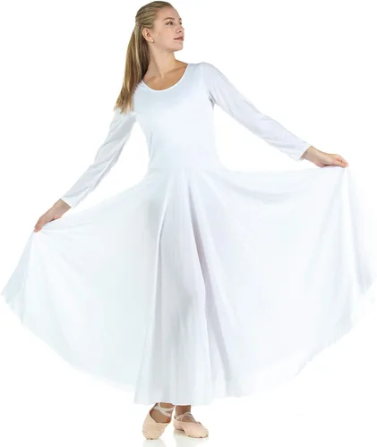 Vista 2 de Danzcue Vestido de baile de manga larga de longitud completa para mujer