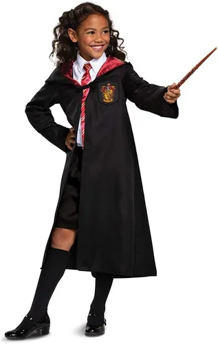 Vista 6 de Capa de Harry Potter, túnica oficial de Hogwarts Wizarding World, accesorio de vestir clásico para niños