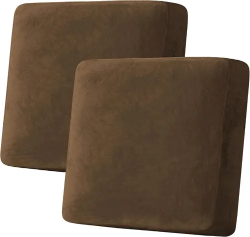 Vista 138 de H.VERSAILTEX Funda de cojín elástica de terciopelo para sofá, funda de cojín de felpa para cojines de silla, protector de muebles, cojín de asiento