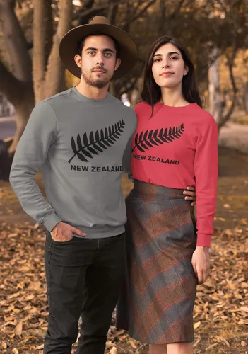 Vista 7 de Pop Threads New Zealand Rugby Fern Graphic Tee for Adults Rugby Tshirt Unisex