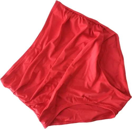 Vista 6 de Traje de baño vintage con aros y cintura alta para mujer, bikini