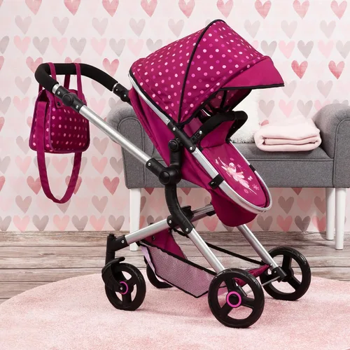 Vista 4 de Bayer Design City Baby Doll Pram, rosa oscuro
