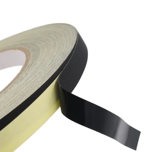 Vista 2 de Cinta de tela aislante eléctrica negra, 0.3 pulg x 100 pies (8 mm x 30 M) Cinta adhesiva de tela de acetato para reparación de transformador