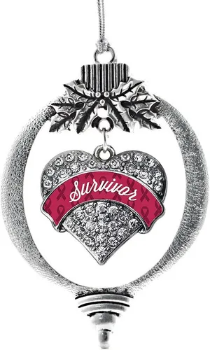 Vista 219 de Inspired Silver - Adorno con dije de hermana gemela - Adornos navideños de plata con circonitas cúbicas