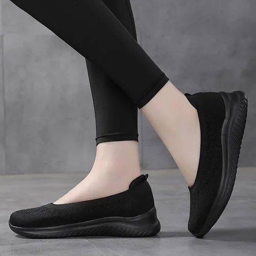 Vista 5 de Semshedy Nusing Flats Slip On Plataforma Zapatos para caminar ligeros sin cordones para mujer