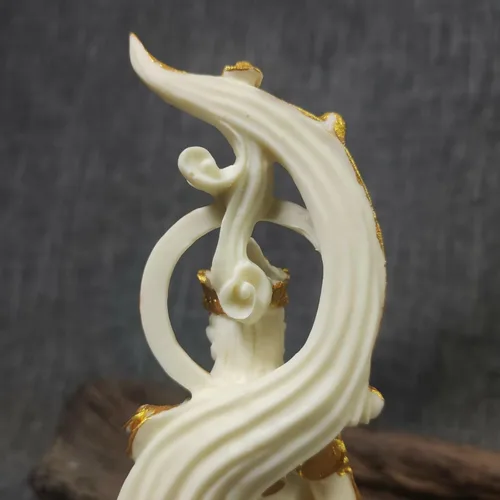 Vista 6 de Estatua de Quan Yin, estatua de la divinidad de Guan Yin Feng Shui, decoración de meditación Kuan Yin, decoración de oficina en casa
