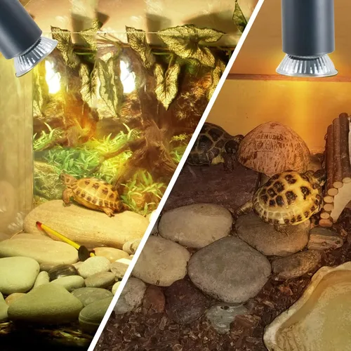 Vista 5 de LUCKY HERP Paquete de 4 bombillas de luz para reptiles UVA UVB de 25W, bombillas de lámpara de calor para reptiles y anfibios, bombilla de luz