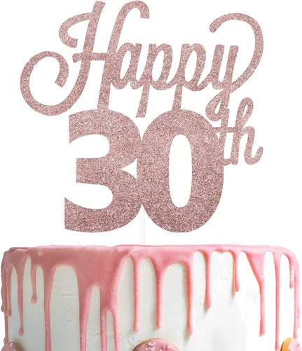 Vista 53 de LINGTEER - Decoración para pastel con texto "Happy Birthday 100", color negro