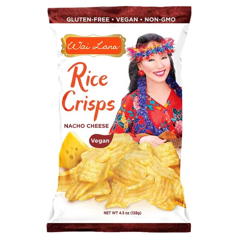 Vista 12 de Wai Lana Chips Rice Crisps - Queso Nacho, sin gluten, vegano, sin OMG, 2.65 oz (12 unidades)