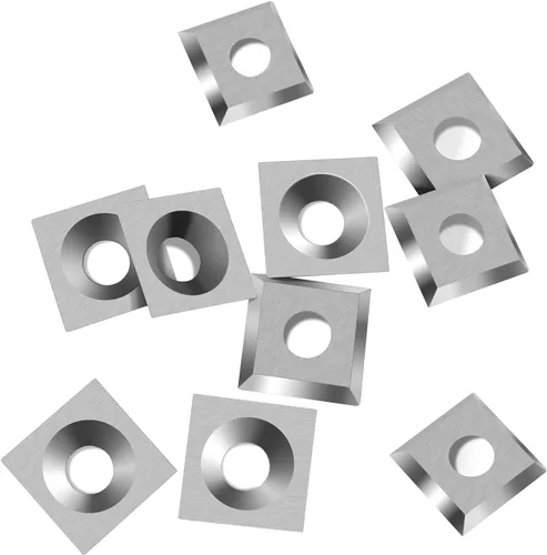 Vista 4 de Insertos cuadrados de carburo de 11×11×2.0mm para torneado de madera, juego de insertos de cortador de carburo de tungsteno, cortador de carpintería
