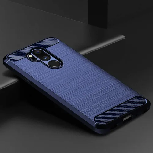 Vista 2 de Asuwish Compatible con LG G7 ThinQ Funda y protector de pantalla de vidrio templado, accesorios de celda, fundas de silicona para LGG7 One G 7 Plus