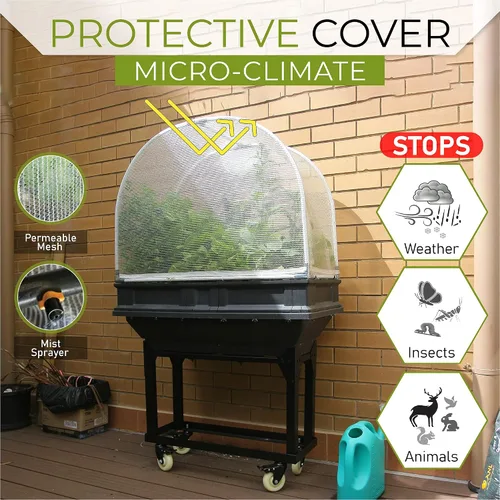 Vista 3 de Vegepod - Cama de jardín elevada - Kit de jardín con contenedor de riego automático con cubierta protectora, fácilmente elevado a la altura